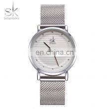 SHENGKE Full Sliver Women Wrist Watches K0049L Girls Mesh Band Watch Ultra Ladies Handwatch Bracelet Watch thumbnail-2