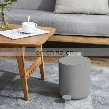 Fashionable Scandinavia Style Trash Can Bin &Toilet Brush Holder Bathroom Set With Rubber Coating & Soft Close thumbnail-5