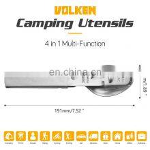 High Quality Outdoor Stainless Steel Camping Tableware 4 in 1 Portable Bottle Opener With Knife, Fork and Spoon thumbnail-3
