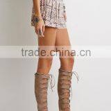 2015 China Manufacturer Customized Latest Design Casual Women Print Shorts thumbnail-3