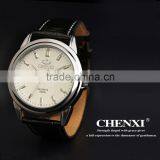China CHENXI Leather Watch 005AML,Genuine Cow Leather or PU Leather Watch for Customized Your Logo thumbnail-2