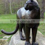 Bronze Polished Wild Tiger Sculpture thumbnail-1