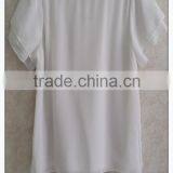 Sailor Collar Chiffon T-shirt Sweet Bow Girl White Tshirt thumbnail-3