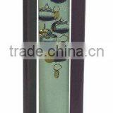 Galileo Thermometer With Wood Frame Purple thumbnail-1