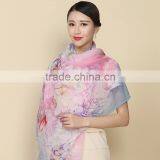 2016 Summer High Quality Digital Printed 100%pure Silk Scarf, Hangzhou Factory Silk Scarf Shawl,modern Vintage Style Scarf Supplier's Choice thumbnail-1