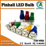 Pinball Lighting 12V 13V AC 5050 8 LED #906 T15 Flasher Bulb
