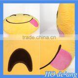 Hogift 13 Styles Soft Emoji Smiley Pollow Yellow Round Cushion Pillow Christmas Present Pillow thumbnail-2