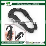 5 in 1 Aluminum Climbing Hook Gear Multi Carabiner With Knife Tools
