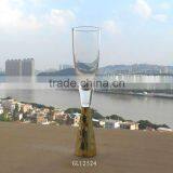 Gold Colored Thick Stem Long Champagne Glasses thumbnail-1