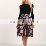 Clothing Factories in China Autumn Winter Fashion Floral Embroidered A-line Latest Long Skirt Design for Ladies 2016 Supplier's Choice thumbnail-1