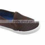 Custom slip on canvas shoes,mesh upper canvas no lace shoes for boys and men