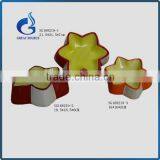 Handmade Star Shape Ceramic Dog Bowls Pet Food Bowl