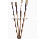 Natural bristles 12pcs Flat shape wood handle artist oil painting brush set
