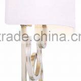 1017-1 Sleek Brushed Steel Finish Raindrops Falling on a Calm Body of Water Intertwining Circles Plug-In Wall Sconce thumbnail-4