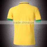 2015 Summer Men Polo Shirt Flag Style Yellow Plus Size Breathable Cotton Polo Shirts Embroidery Logo thumbnail-2