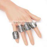 Women Antique Silver Festival Gypsy Bohemian Boho Totem Carved Retro Finger Ring 1 Piece thumbnail-6