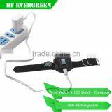 Men's Sports Digital Watch With Built-In Flash Compass Light -Black thumbnail-4