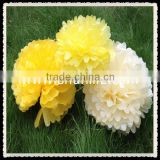 2016 Chinese new year decoration tissue paper pompom wicker garland