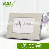 USA Wall Mount Wall 1 Gang Push Button Switch With 3 Pin Socket