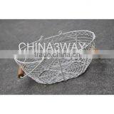 Bread Basket / Brass Corner Bread Bakery Wire Basket thumbnail-1