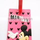 Soft PVC Luggage Tags Manufacture Cartoon Rubber Travel Bag Tag