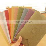 business paper cardboard envelopes with button butterfry