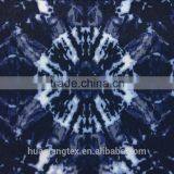 Blue Flower Print 4 Way Stretch Fabric for Beach Short Swimwear thumbnail-6