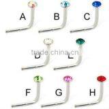 fashion body piercing jewelry crystal nose ring