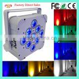 Mobile Stage DJ Par Quad IR WIFI 9*8W 10W 12W RGBW 4 IN 1 LED Rechargeable Battery Wireless Slim Flat Uplight thumbnail-1