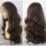 Popular Loose wavy Hair remy virgin 100% brazilian peruvian virgin human hair full lace front wigs