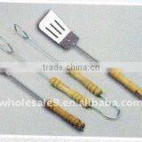 Wooden Handle BBQ Tool Set thumbnail-1