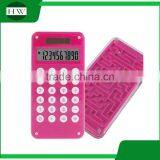 Promotion Custom Mini Portable Plastic Kids Square Pocket Solar Scientific Counter Calculator With Maze Game thumbnail-4