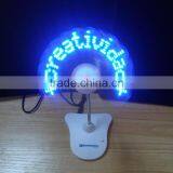 USB fan promotional usb fan Fashion program usb led fan usb programmable led message fan