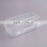 Durable Packaging Deep Clear Hinged Plastic Container, BOPS Clamshell Food Take Away Box for Cake, Hotdog thumbnail-2