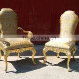 Spanish Style Banquet Chair Hand Carved Solid Wood thumbnail-1