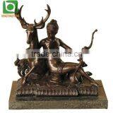 Decorative Bronze Figure Sculpture With Deer thumbnail-1