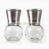 304 Stainless Steel Pepper and Salt Grinder, Spherical Glass Spice Grinder Commercial thumbnail-2