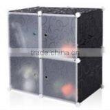 DIY Plastic Wardrobe Closet Bedroon 4 Cube Storage Organizer thumbnail-1
