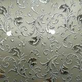 Clear and Colored Acid Etched Glass/Frosted Glass/Sandblasted Glass for Bathroom thumbnail-2
