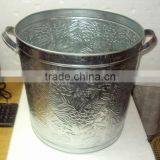 Galvanized Trash Can With Cover thumbnail-3