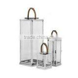 Stainless Steel Clear Glass Lantern thumbnail-1