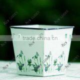 Zinc Item Large White Flower Pots thumbnail-1