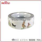 EU Standard Dog Feet & Love Bone Design Dog Plastic Pet Food Bowl With Printing thumbnail-1