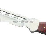 Camping Stainless Steel Blade Wood Handle Hunting Knife thumbnail-3