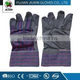 Black White Cotton Back & Cuff Impregnated Working PVC Glove thumbnail-3