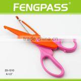 S5-1010 6.5 Inch 2Cr13 Stainless Steel Blade With Plastic Handle Zig Zag Scissors thumbnail-2