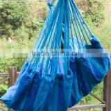 Blue Stripe Polyester Hanging Hammock Chair With Cushion thumbnail-4