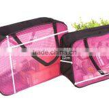 Clear PVC Mesh 3pcs Travel Kits Toiletry Bag Sets thumbnail-6