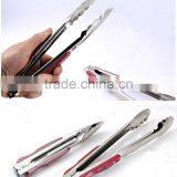 Factory Stainless Steel Hot Prevent BBQ & Bread Baking Food Tongs With Silicone Handle thumbnail-6