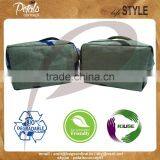 Jute Shopping Bags With Padded Rope Handle - Net Texture Print - Bag With Pocket thumbnail-2